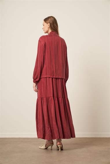 FTZ Women Kadın Cupra Elbiseli Takım  Bordo 31067