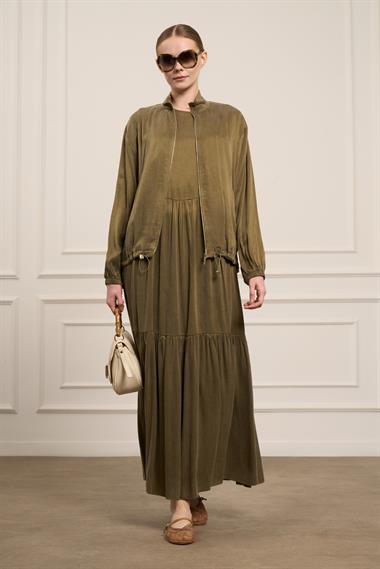 FTZ Women Kadın Cupra Elbiseli Takım  Haki 31067