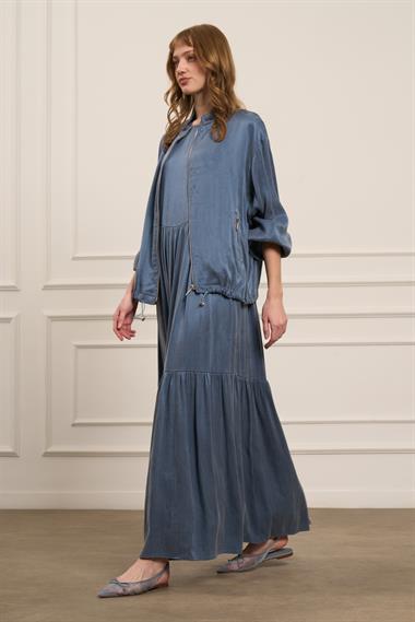 FTZ Women Kadın Cupra Elbiseli Takım  İndigo 31067