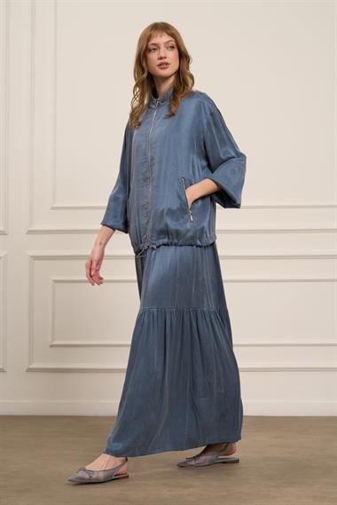 FTZ Women Kadın Cupra Elbiseli Takım  İndigo 31067