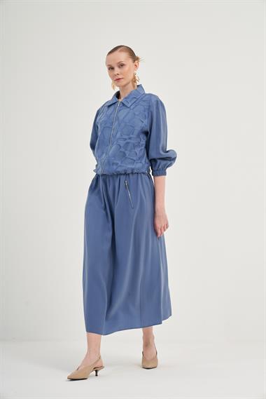 FTZ Women Kadın Etekli Kesme Tansel Takım  İndigo 31021