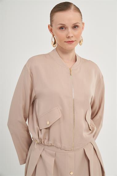 FTZ Women Kadın Etekli Tansel Takım  Beige 31008