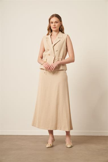 FTZ Women Kadın Hasır ikili Takım  Naturel 31163