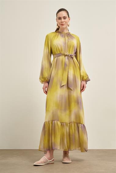 FTZ Women Kadın İpek Saten Elbise  Asit 31039