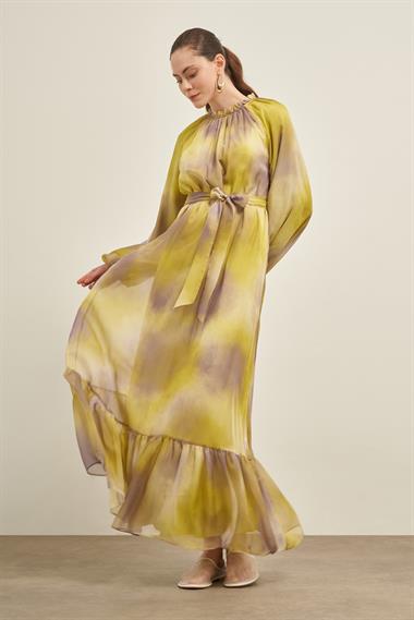 FTZ Women Kadın İpek Saten Elbise  Asit 31039