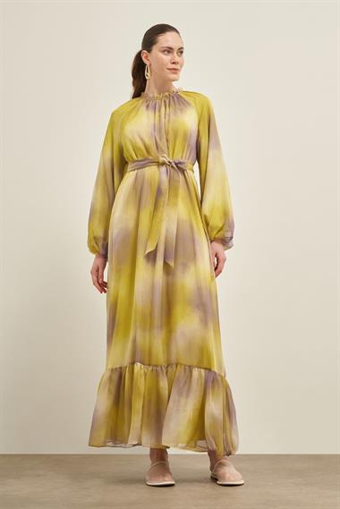 FTZ Women Kadın İpek Saten Elbise  Asit 31039