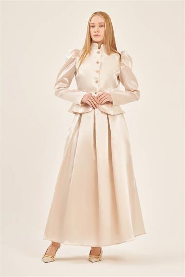 FTZ Women Kadın Abiye Takım  Beige 31126