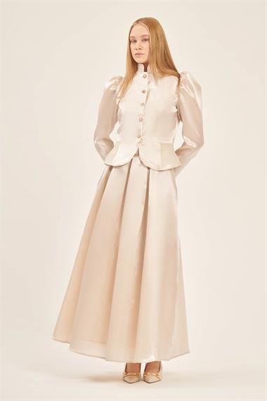 FTZ Women Kadın Abiye Takım  Beige 31126