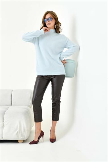 FTZ Women Kadın Basic Kazak  Bebe Mavi 20878