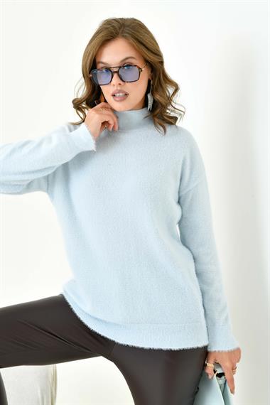 FTZ Women Kadın Basic Kazak  Bebe Mavi 20878