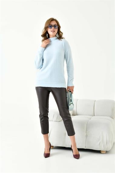 FTZ Women Kadın Basic Kazak  Bebe Mavi 20878