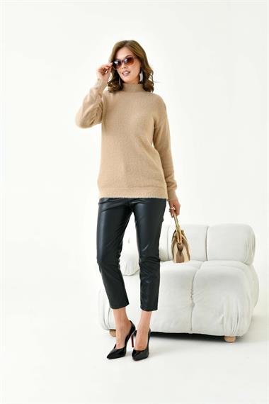 FTZ Women Kadın Basic Kazak  Bej 20878