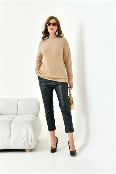 FTZ Women Kadın Basic Kazak  Bej 20878