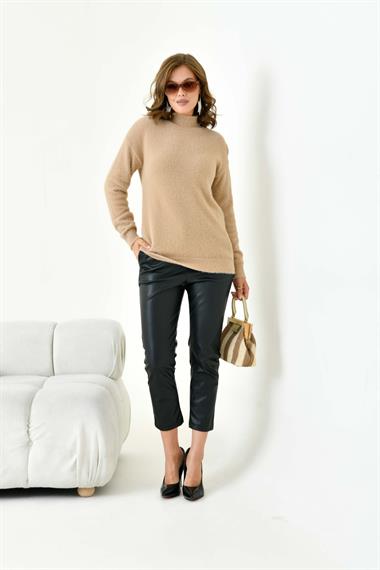 FTZ Women Kadın Basic Kazak  Bej 20878