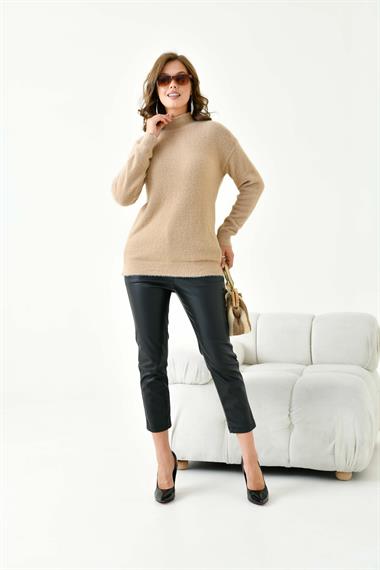 FTZ Women Kadın Basic Kazak  Bej 20878