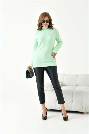 FTZ Women Kadın Basic Kazak  Fıstık Yeşili 20878