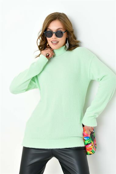 FTZ Women Kadın Basic Kazak  Fıstık Yeşili 20878