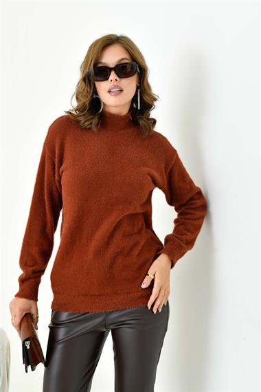 FTZ Women Kadın Basic Kazak  Kiremit 20878