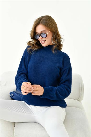 FTZ Women Kadın Basic Kazak  Lacivert 20878