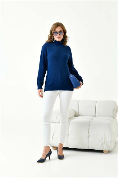 FTZ Women Kadın Basic Kazak  Lacivert 20878