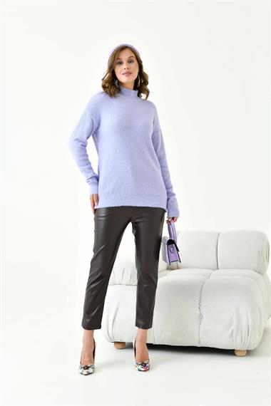 FTZ Women Kadın Basic Kazak  Lila 20878