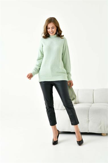 FTZ Women Kadın Basic Kazak  Yeşil 20878