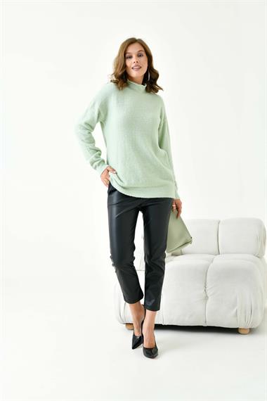 FTZ Women Kadın Basic Kazak  Yeşil 20878