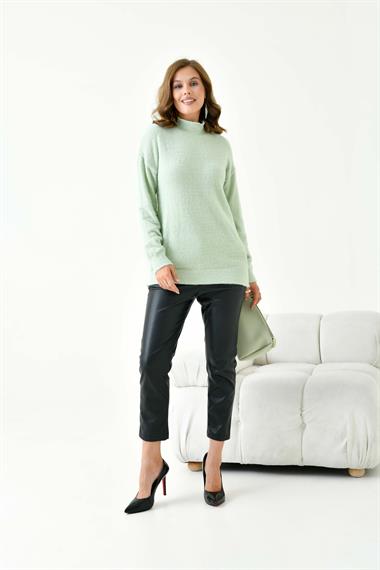 FTZ Women Kadın Basic Kazak  Yeşil 20878