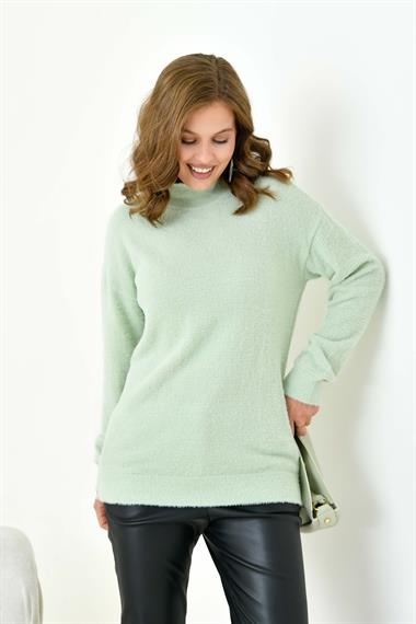 FTZ Women Kadın Basic Kazak  Yeşil 20878