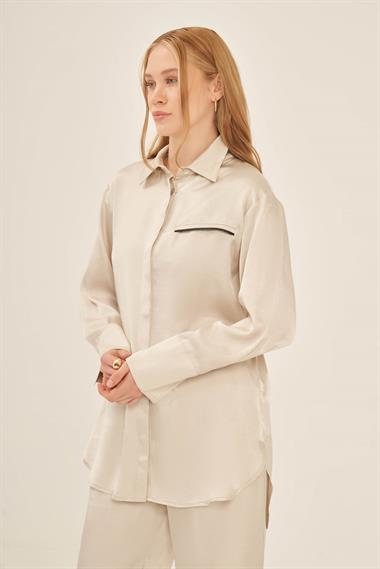 FTZ Women Kadın Cupra Pantolonlu Takım  Beige 31059