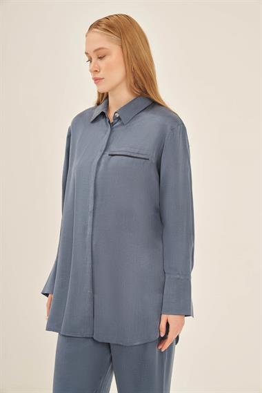 FTZ Women Kadın Cupra Pantolonlu Takım  İndigo 31059