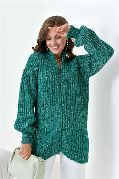 FTZ Women Kadın Degrade Fermuarlı Hırka  Benetton 20871