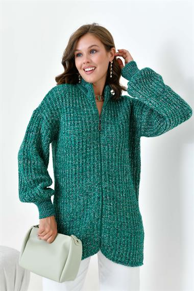 FTZ Women Kadın Degrade Fermuarlı Hırka  Benetton 20871