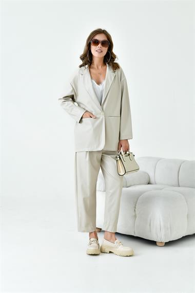 FTZ Women Kadın  Deri Takım  Beige 30919