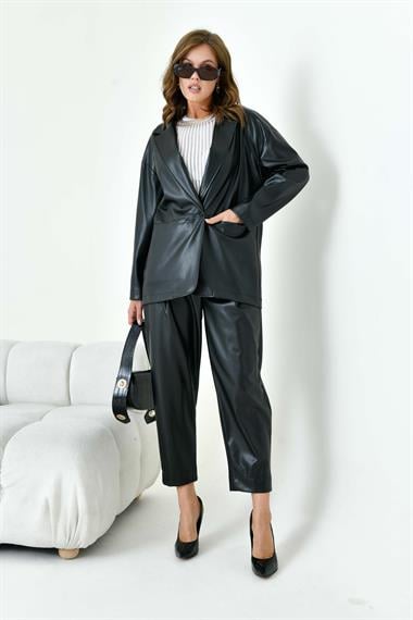 FTZ Women Kadın  Deri Takım  Siyah 30919