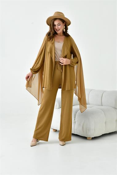 FTZ Women Kadın Dokuma Takım  Camel 30977