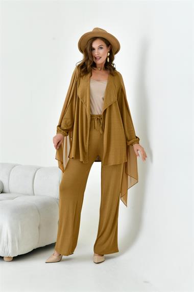 FTZ Women Kadın Dokuma Takım  Camel 30977