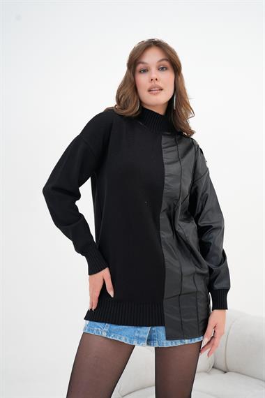 FTZ Women Kadın Düğme Detaylı Tunik  Siyah 20825