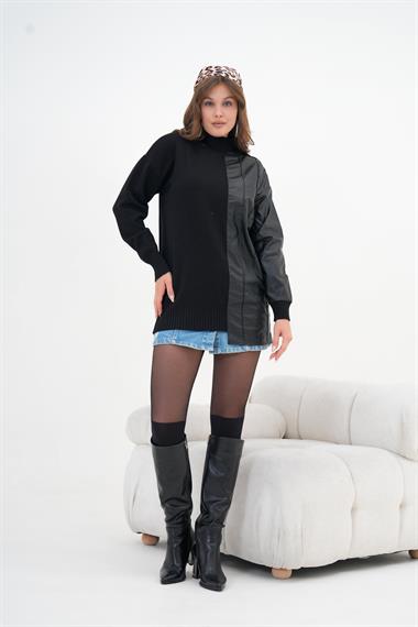 FTZ Women Kadın Düğme Detaylı Tunik  Siyah 20825