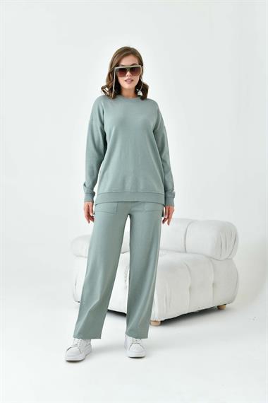FTZ Women Kadın Düz Basic İkili Takım  Mint 20800