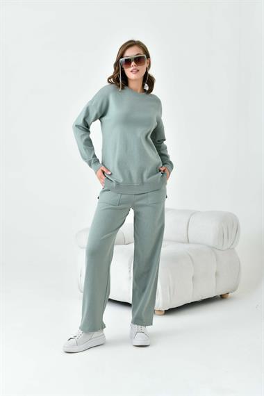 FTZ Women Kadın Düz Basic İkili Takım  Mint 20800