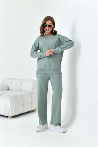 FTZ Women Kadın Düz Basic İkili Takım  Mint 20800