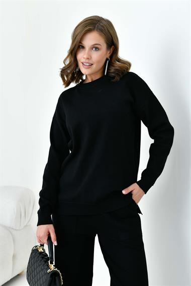 FTZ Women Kadın Düz Basic İkili Takım  Siyah 20800