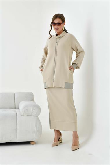 FTZ Women Kadın Etekli Takım  Beige 30911