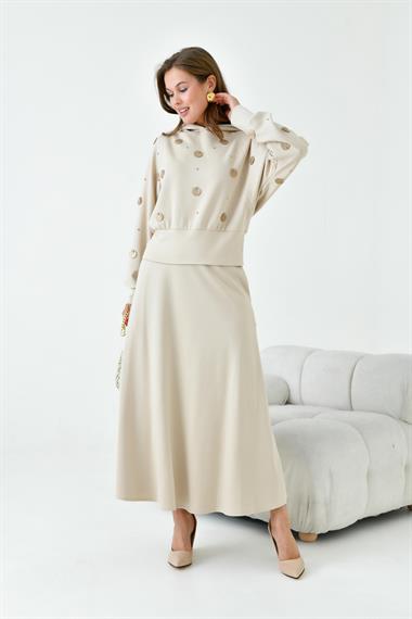 FTZ Women Kadın Etekli Takım  Beige 30990