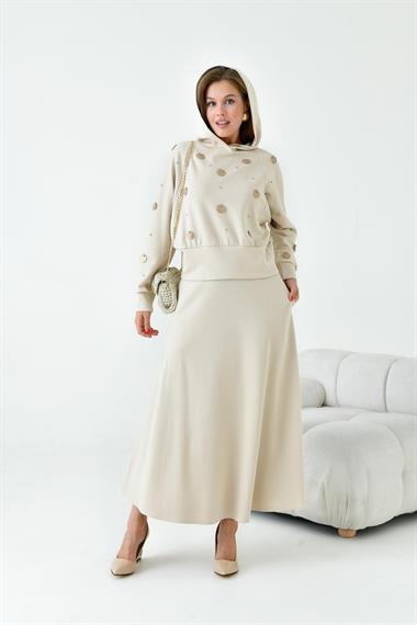 FTZ Women Kadın Etekli Takım  Beige 30990