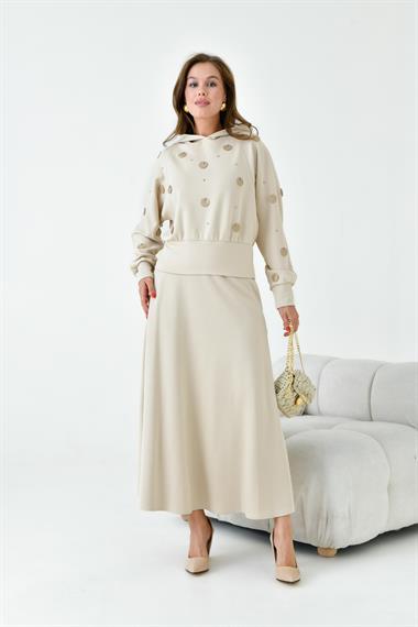 FTZ Women Kadın Etekli Takım  Beige 30990