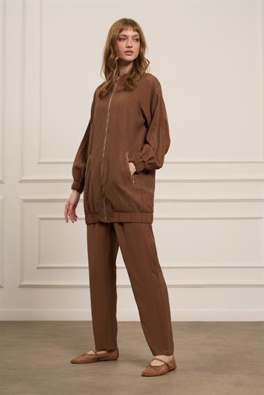 FTZ Women Kadın File Detay Tansel Takım  Fındık 31052