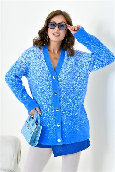 FTZ Women Kadın Geçişli Hırka  Mavi 20941