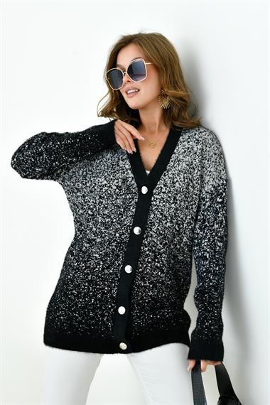 FTZ Women Kadın Geçişli Hırka  Siyah 20941